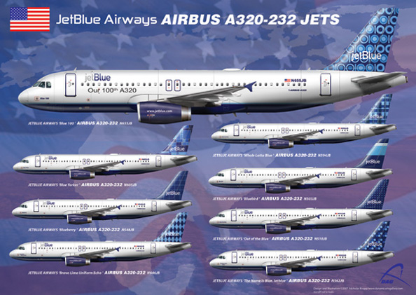 to collect a fleet of jetblue in diecast the tails